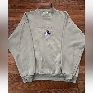 Vintage Mickey Mouse Embroidered Crewneck Sweatshirt